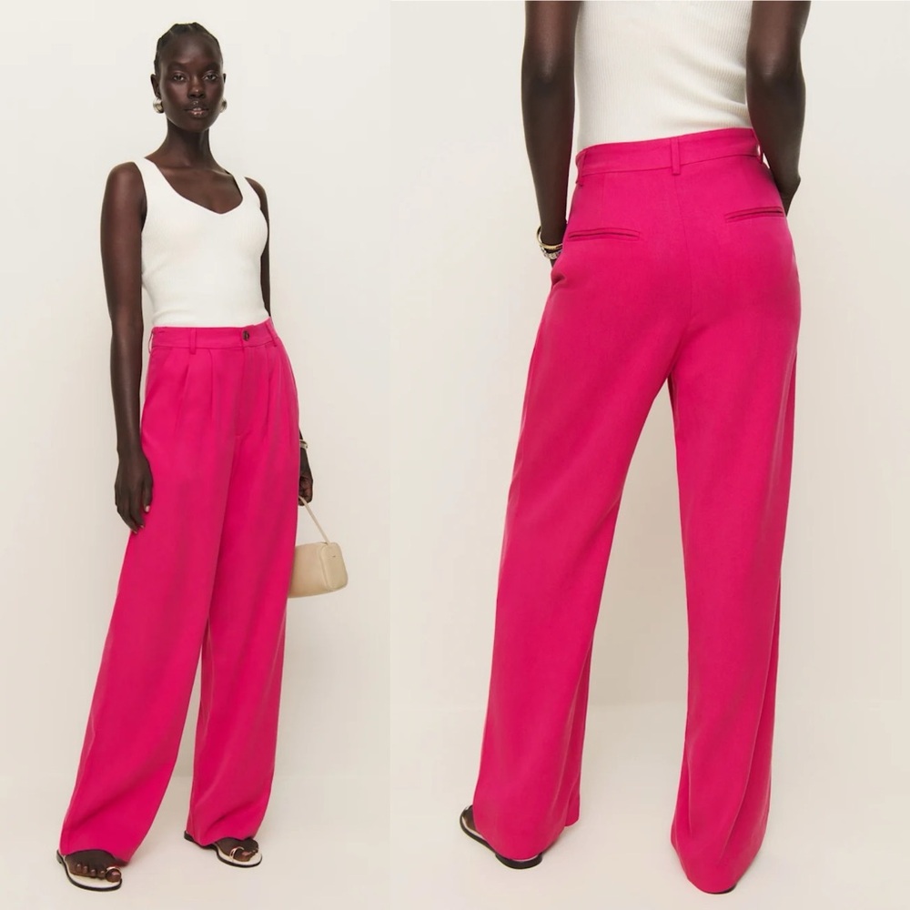 NWT Reformation Mason Pants Corvette Pink - Picture 1 of 4